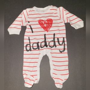 AOMOMO 2 PK I ❤️ Mummy & I ❤️Daddy Bodysuits. Newborn Size. Brand New In Bag.